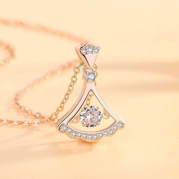 Certified 1/2ct. t.w. Diamond Dancing Lady Necklace 18k Gold over Italy Silver - Picture 3 of 15